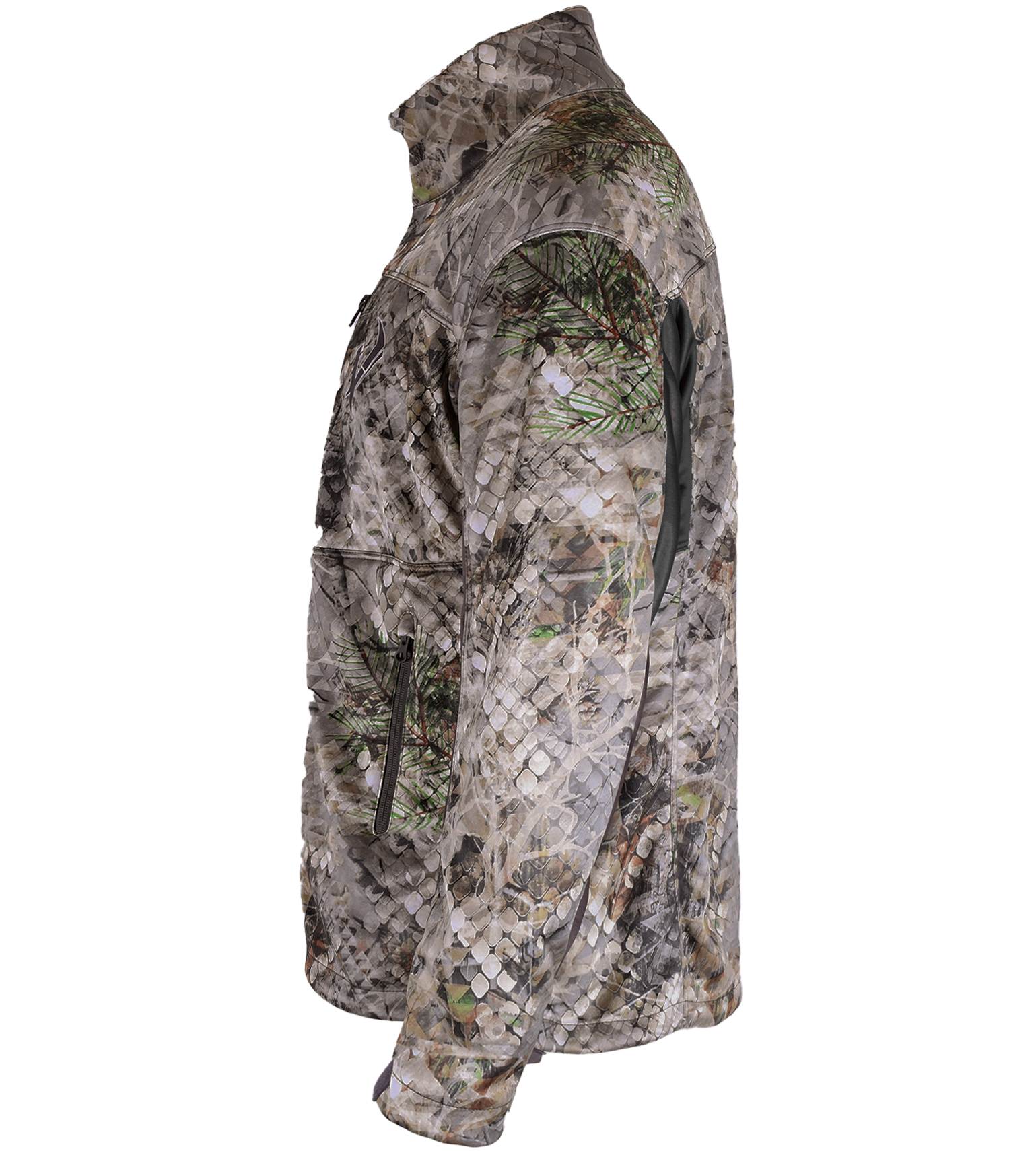 Vycah Mission Jacket in Fall camo, side view