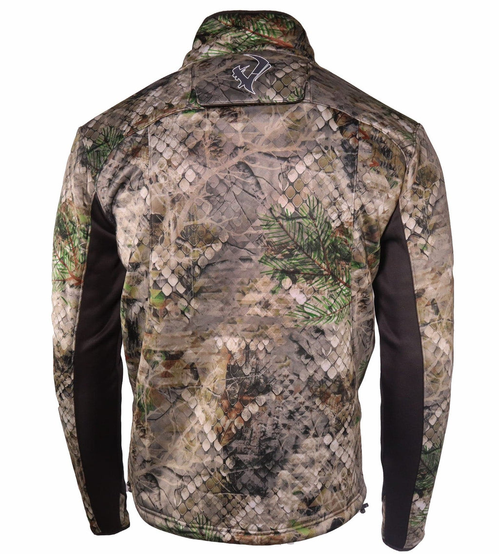 Vycah Kinsley quarter-zip pullover in Fall camo, back view