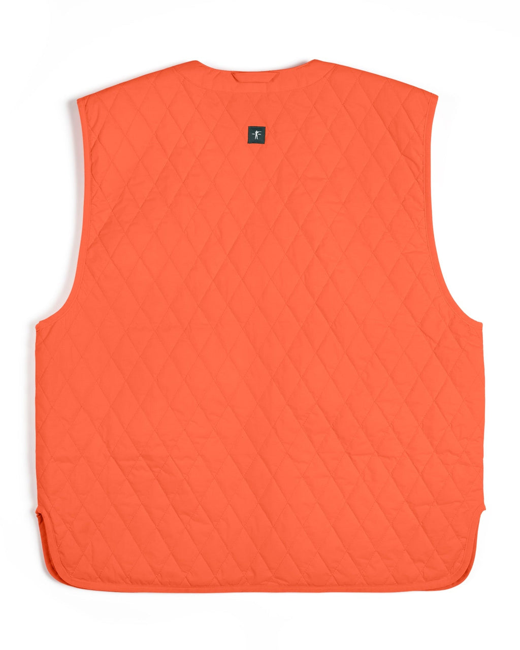 Quilted Insulated Liner Vest in Blaze Orange, back view