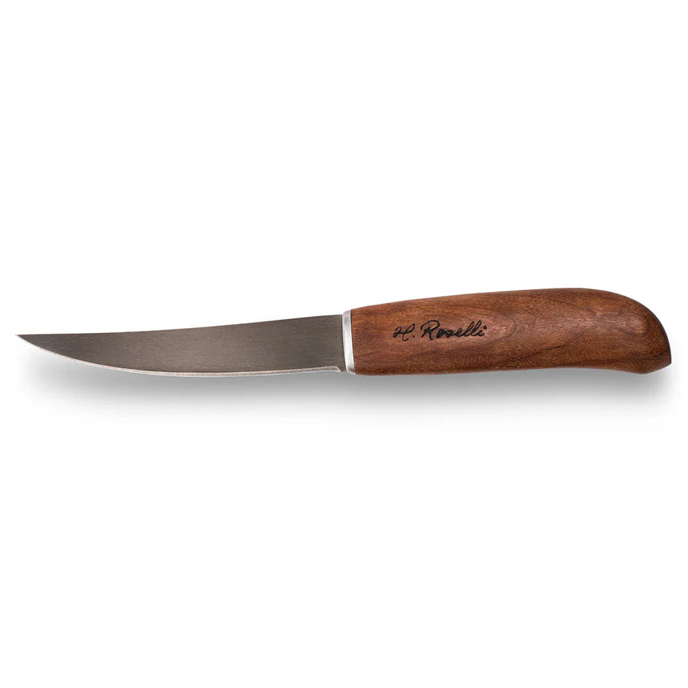 H. Roselli hunting knife with wooden handle and stainless steel blade for outdoor use