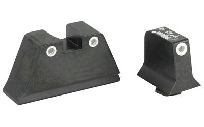 Trijicon Suppressor Height Night Sights |  Fits Glock 17/19/22/23/26/27/31/32/33/34/35/37/38/39 |  Black |  Tritium Front/Rear |  Green 3 Dot