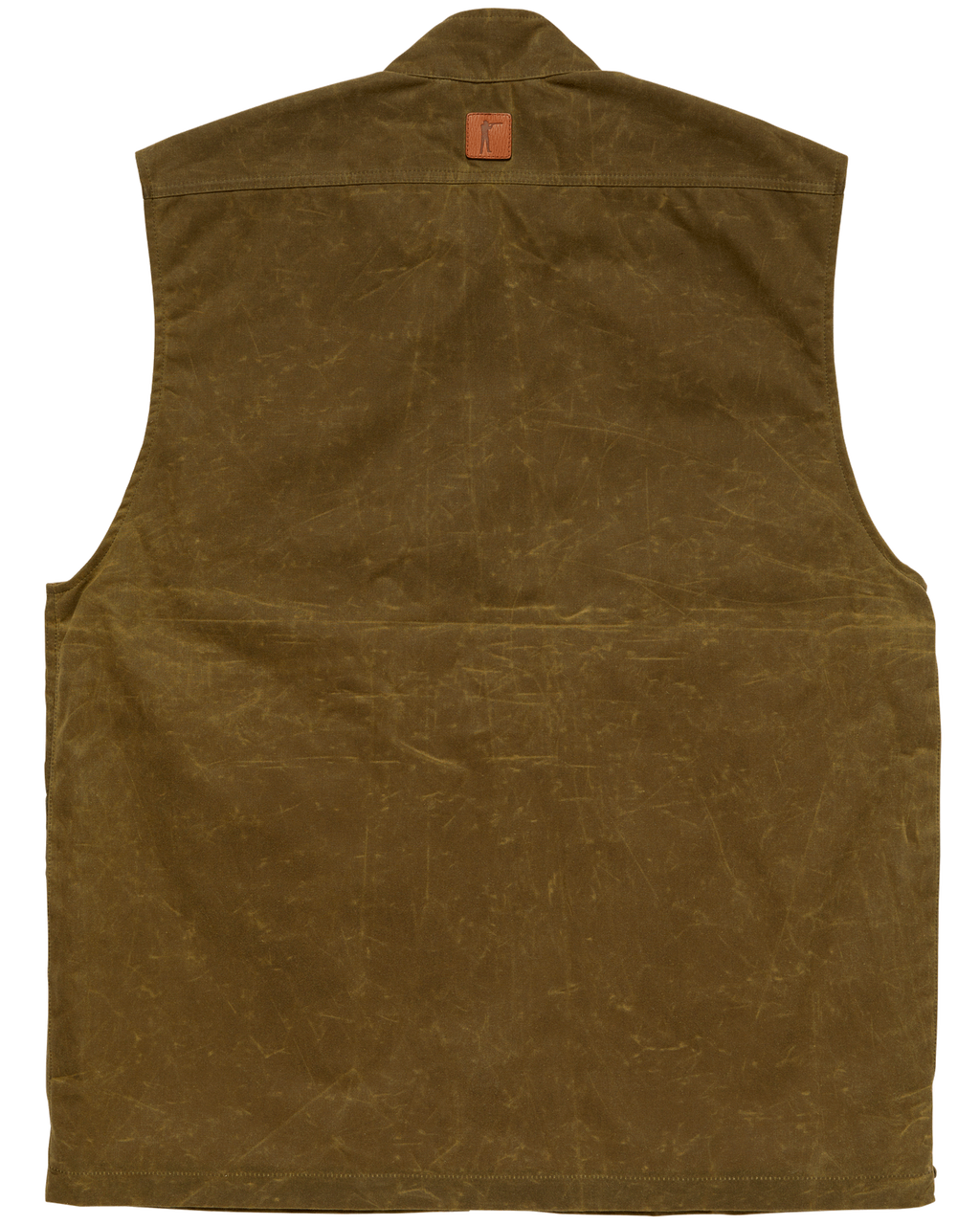 Ball and Buck Upland Vest in Olive, back view