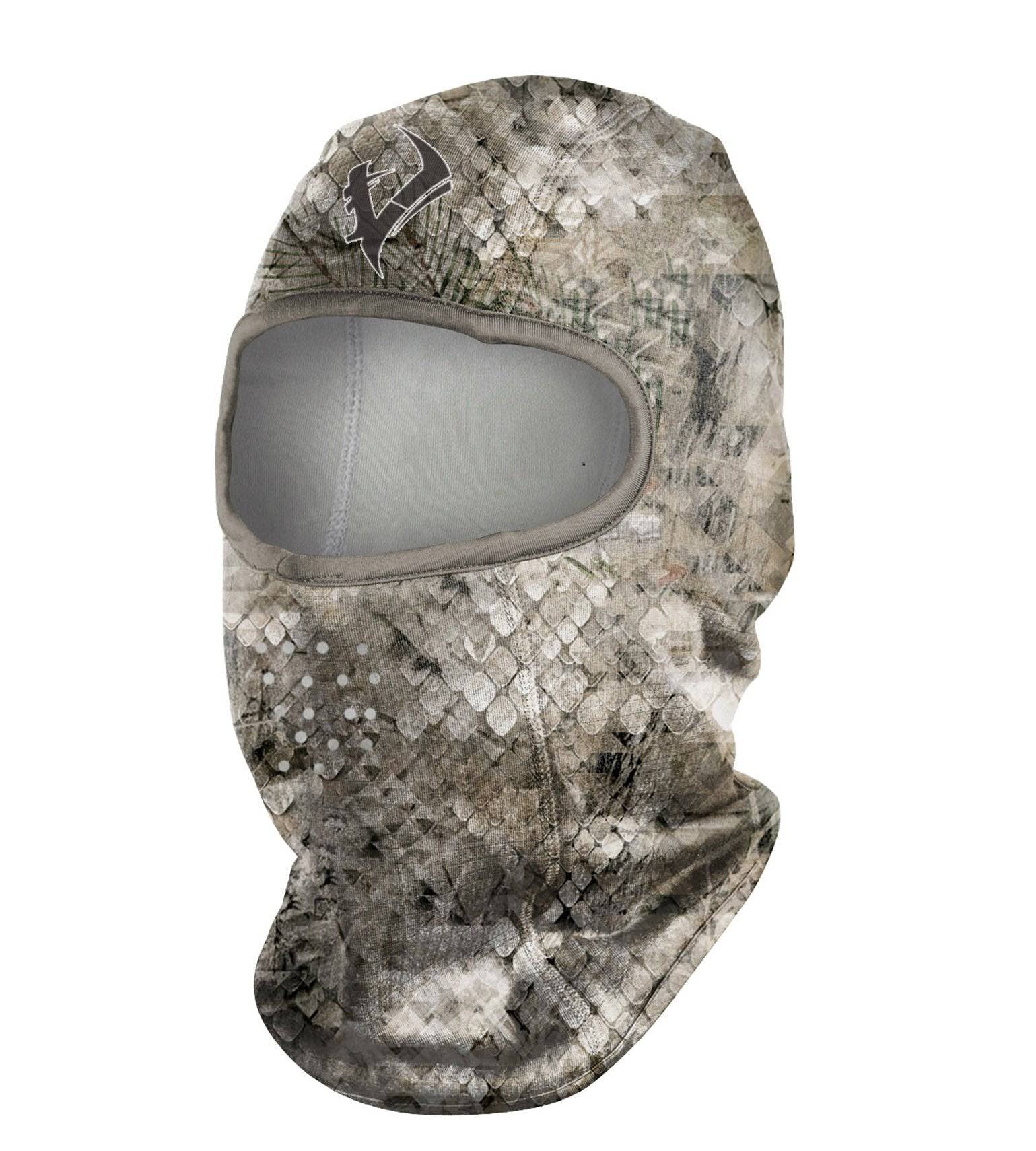 Vycah Zenyx hunting face mask in Fall camo, balaclava style with an open face port