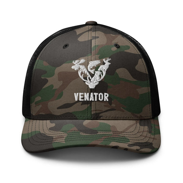 Venator Camouflage trucker hat - black front | Venator Hunting