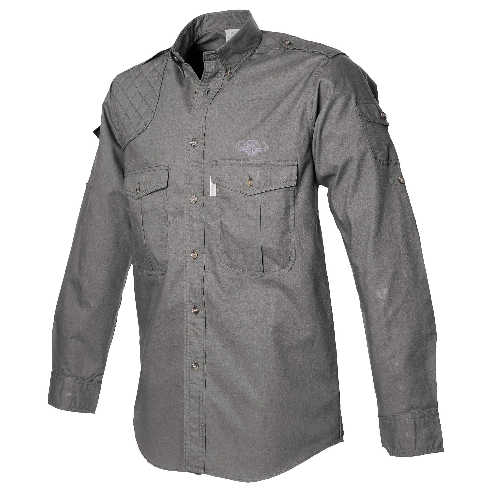 Shooter Shirt for Men with Embroidered Buffalo Logo - L/Sleeve