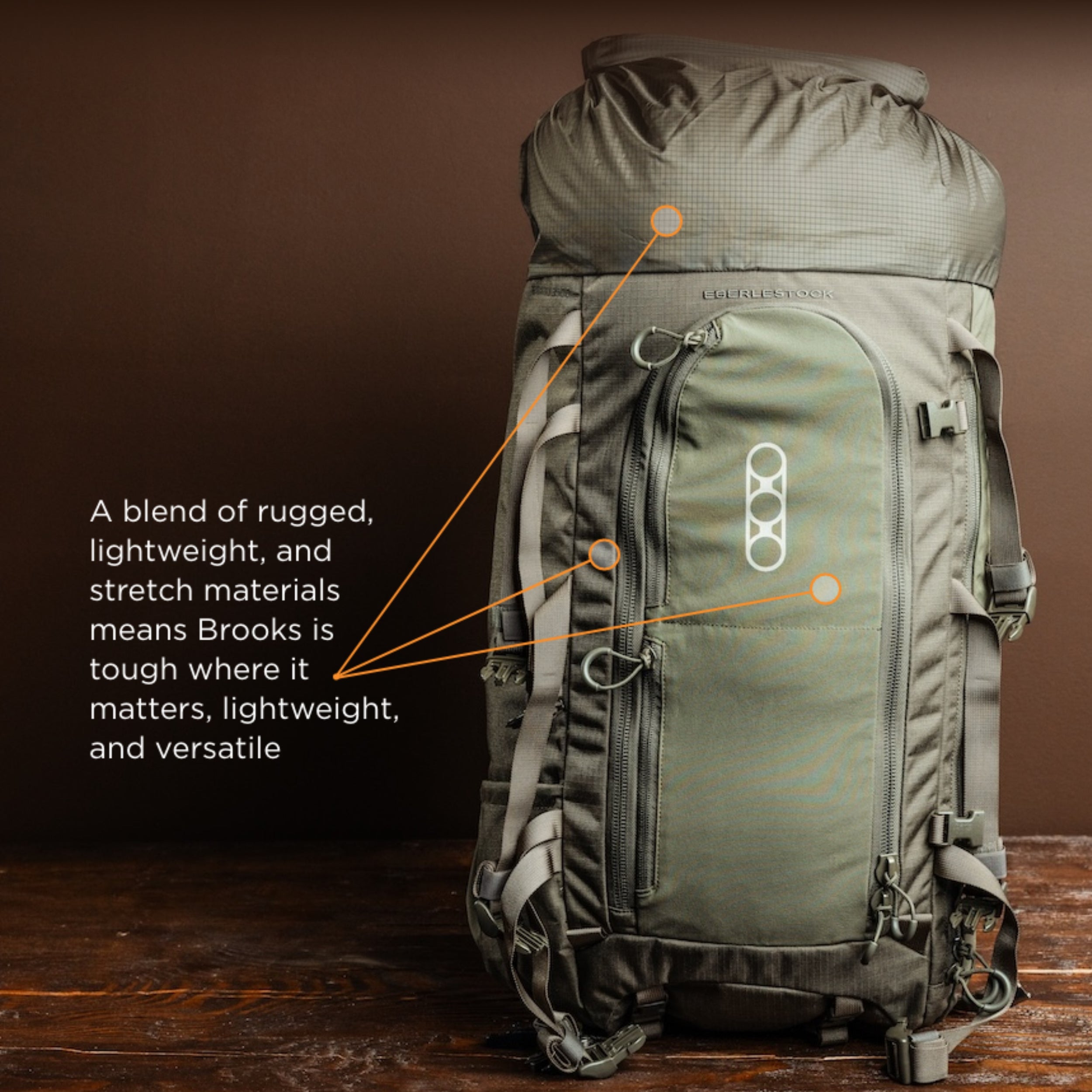 Eberlestock Brooks 3500 | Lightweight w/ Hydration Bladder Sleeve & Zippered Front Pockets