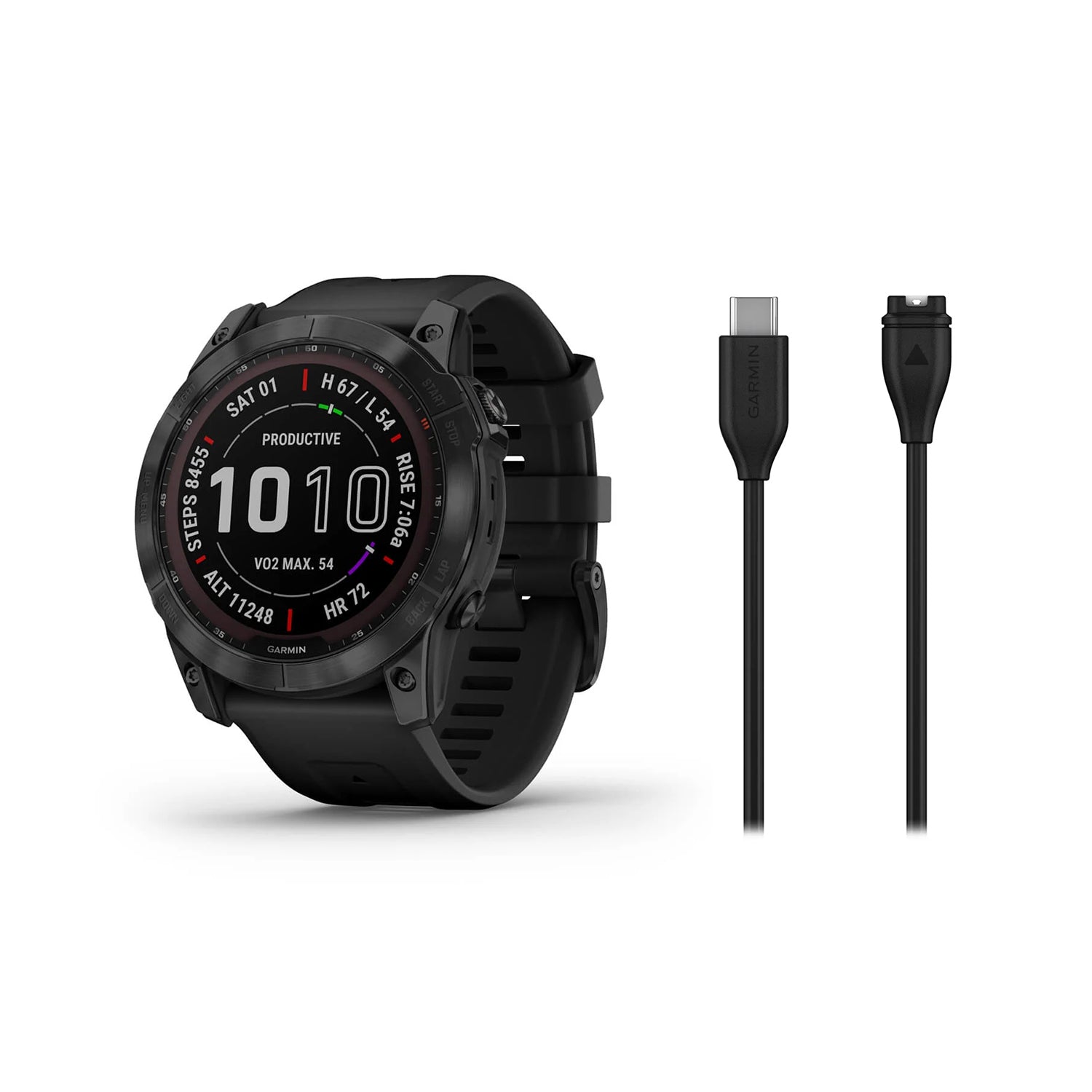 Garmin Fenix 7X Sapphire Solar | GPS Smartwatch w/ Flashlight