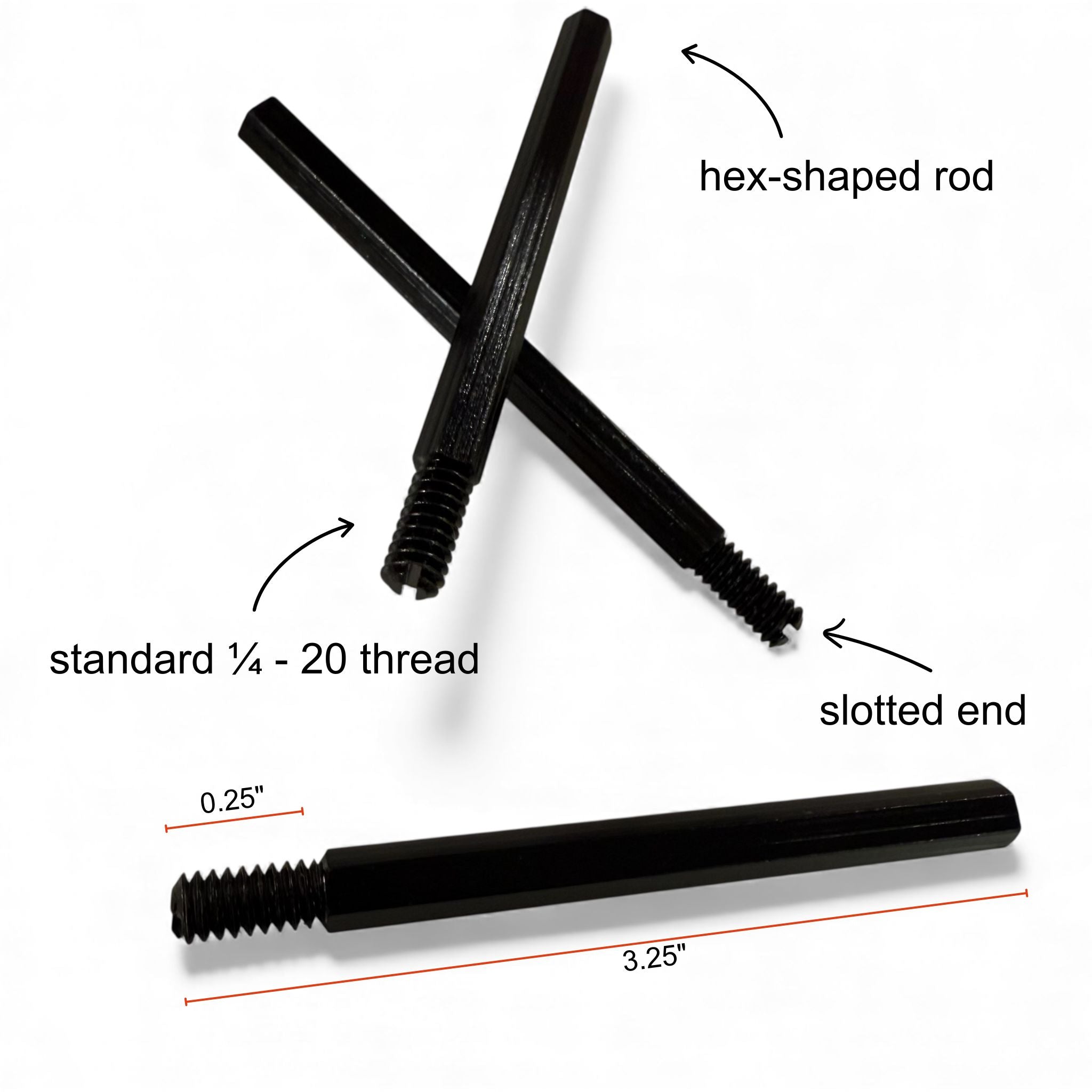 Hex Fire-Steel Replacement 3pk Ferro Rods for Scout, Flicker & Slicer Feather Knives