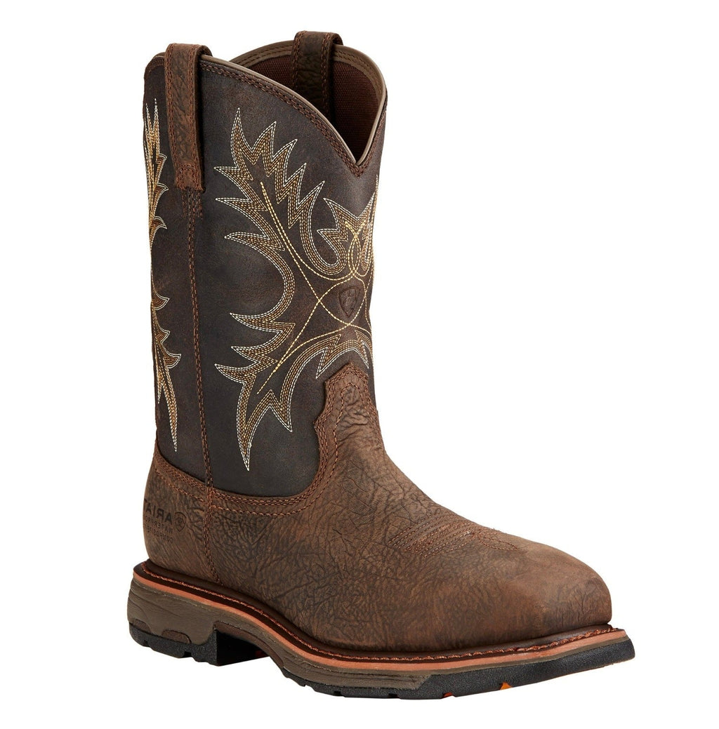 Ariat WorkHog Composite Toe Boot – wide square toe detail | Venator Hunting
