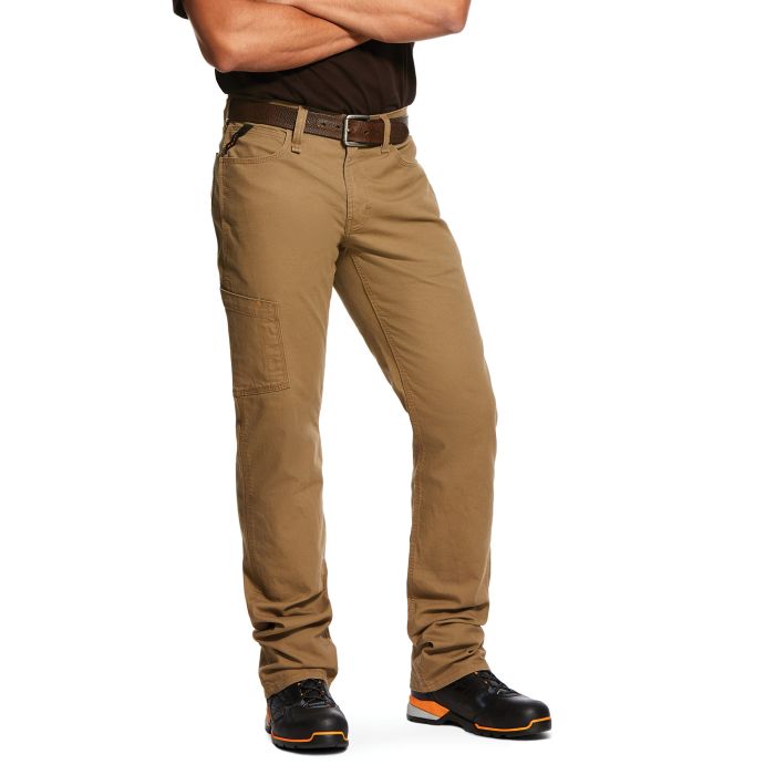 Ariat M4 Rebar Khaki Work Pants – back pocket detail | Venator Hunting