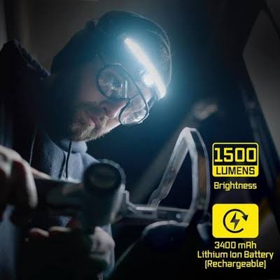 PRO 1500 Lumen LED Multi-Beam Rechargeable Headlamp