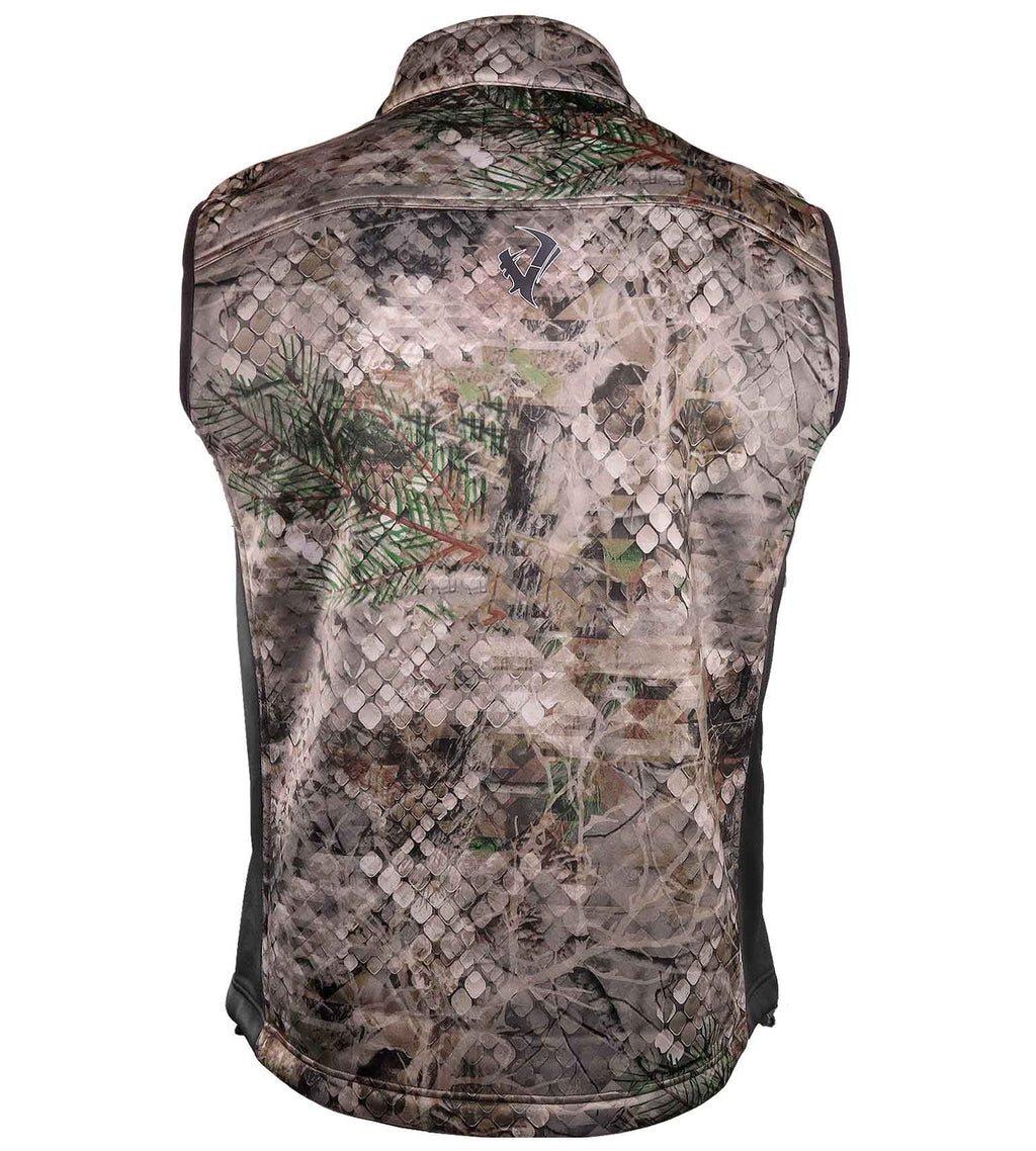 Vycah Kinsley Vest in Fall camo, back view