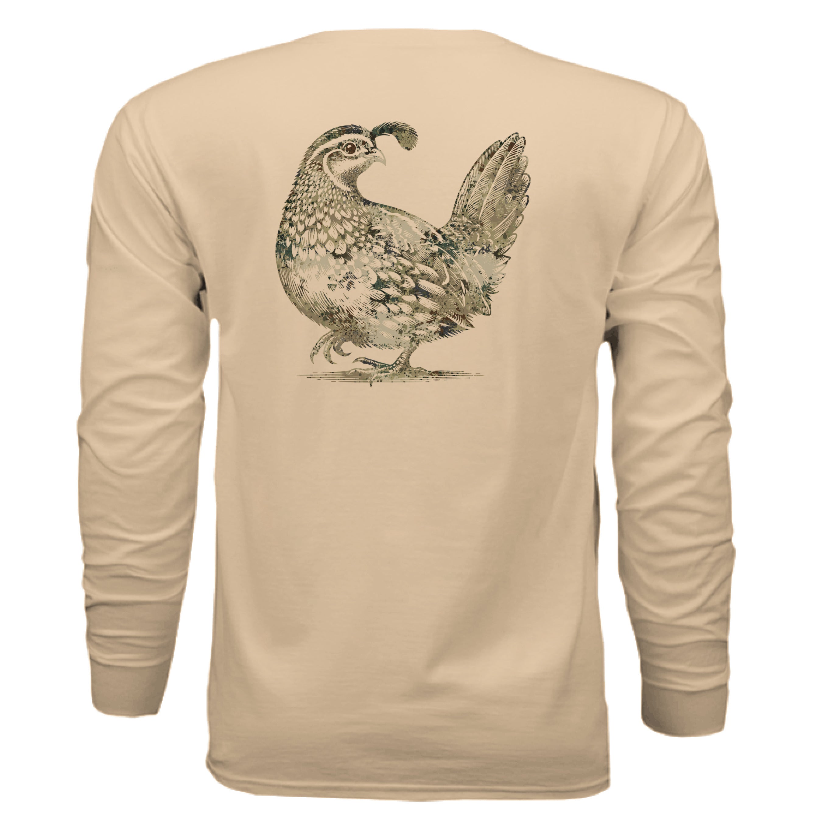 Upland Splash Burst Camo California Quail Long Sleeve T-Shirt