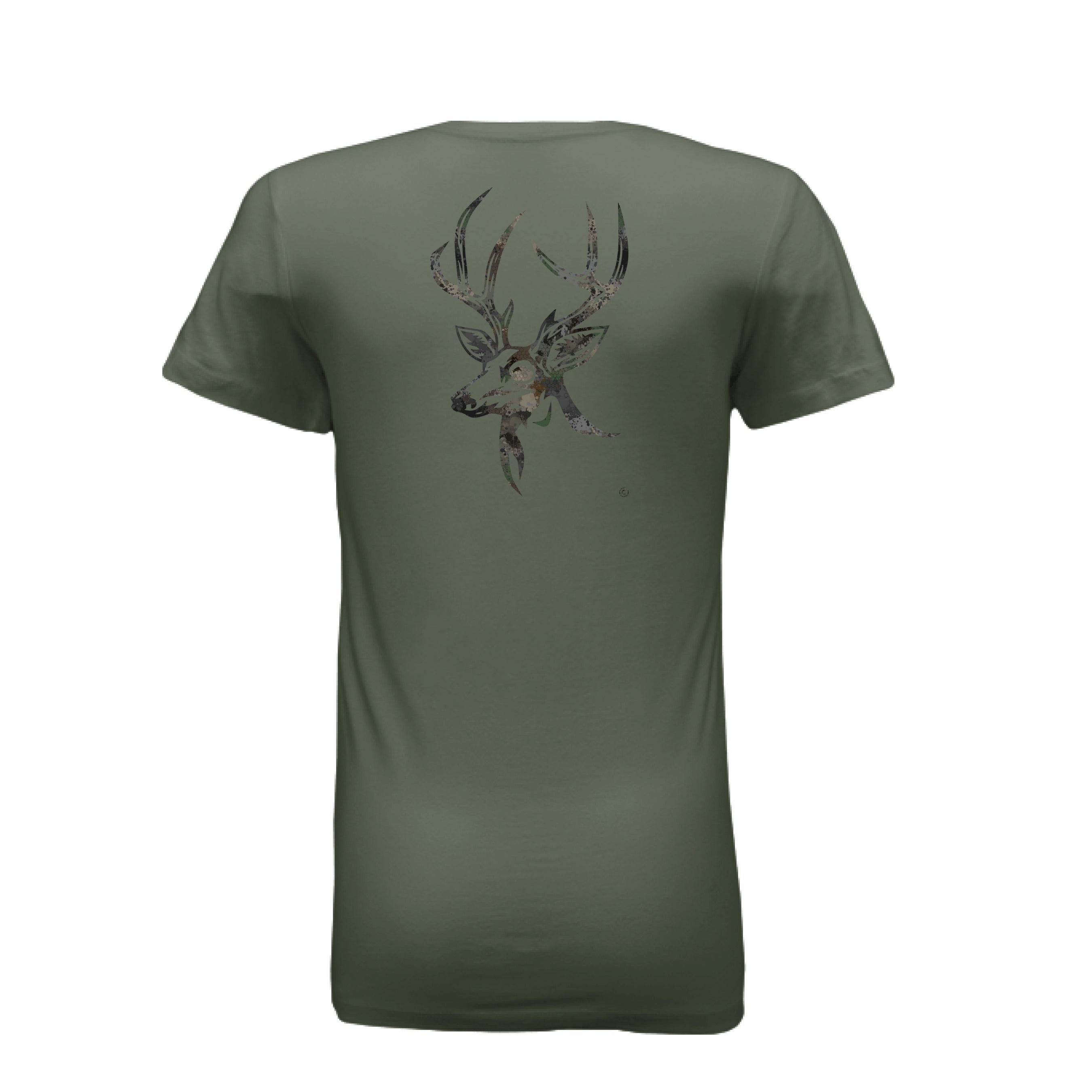Women’s Timber Splash Burst Camo Buck T-Shirt