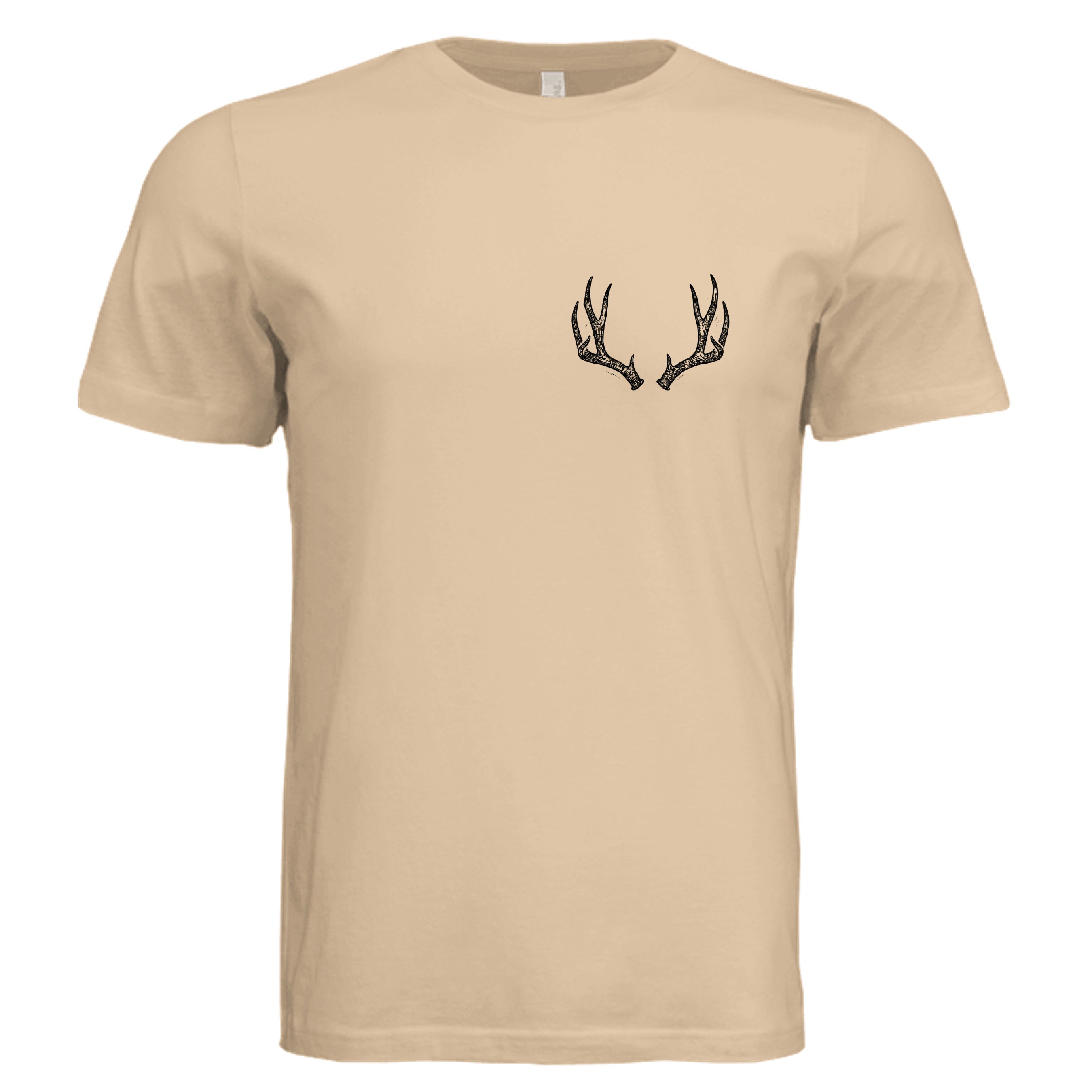 Venator Boreal Forest Elk Antlers T-Shirt Sand Dune - elk antler graphic design - front view
