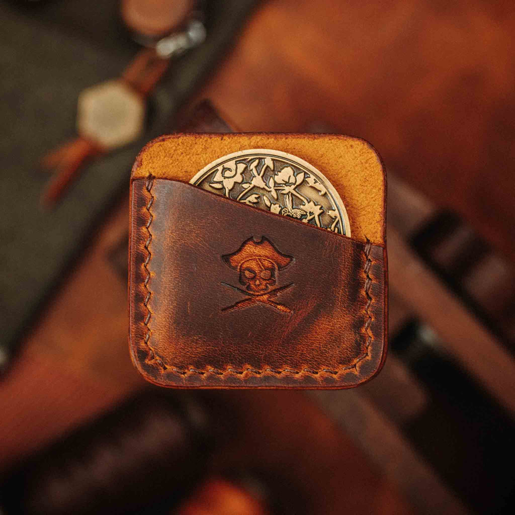 Pirate Goods Peso Pocket – Leather Challenge Coin holder for EDC | Venator Hunting