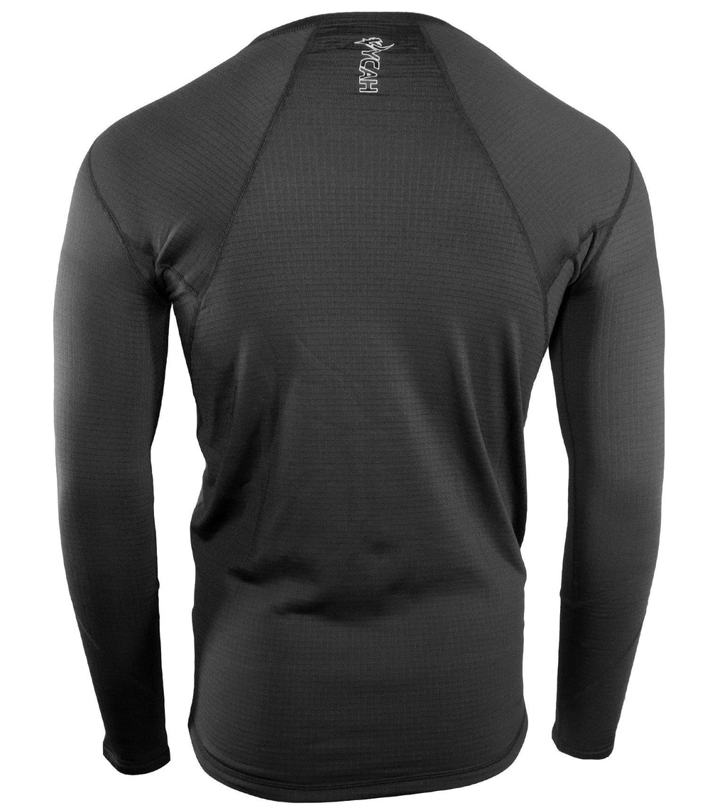 Vycah Pyrex Extreme base layer shirt in charcoal, back view