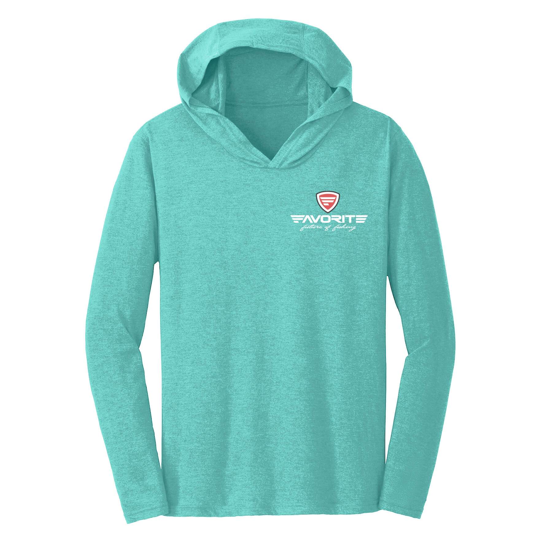 Favorite Fishing Shay Bird Lightweight Tri-Blend Hoodie – detail close-up | Venator Hunting