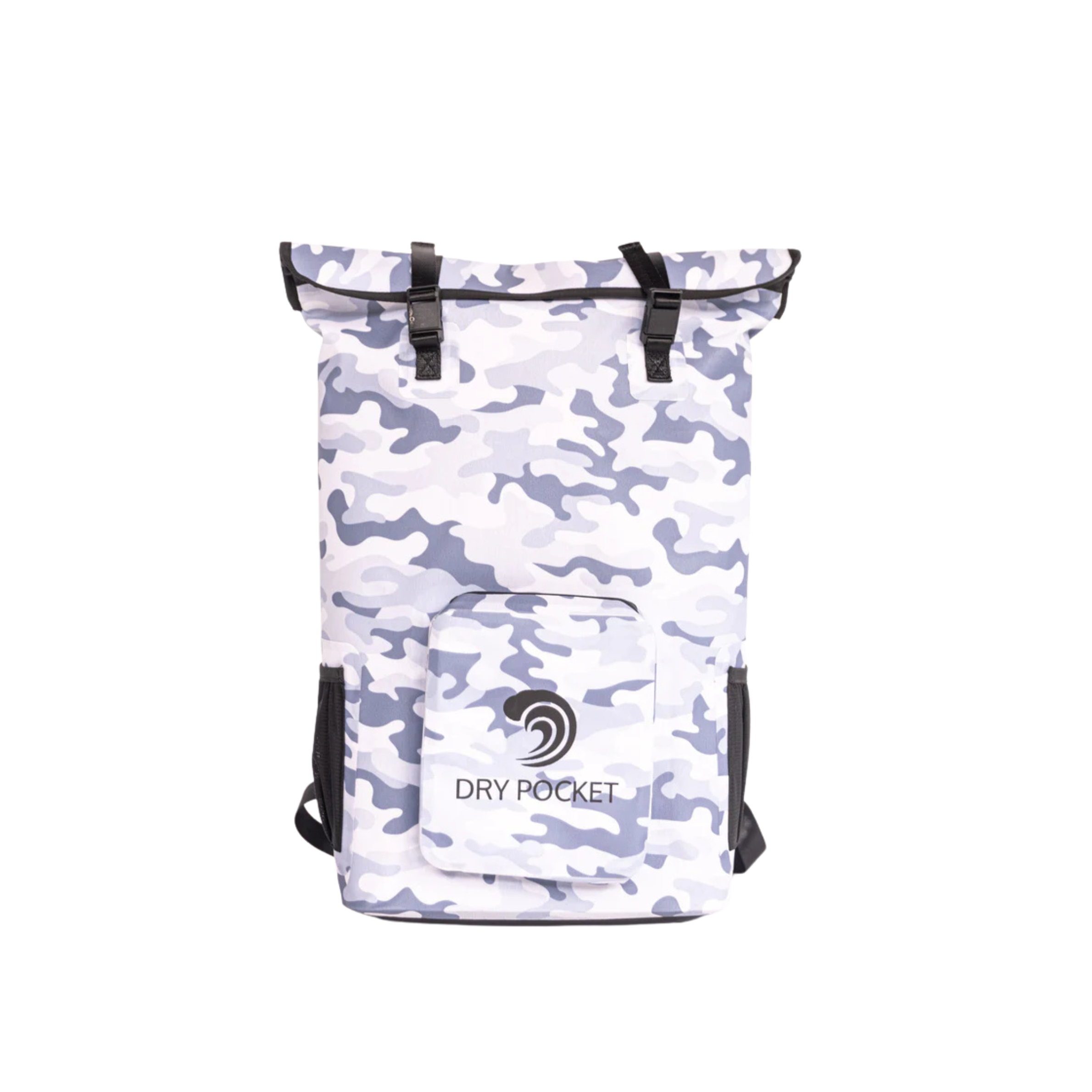 Waterproof camo backpack with dry pocket, ideal for hunting and outdoor adventures