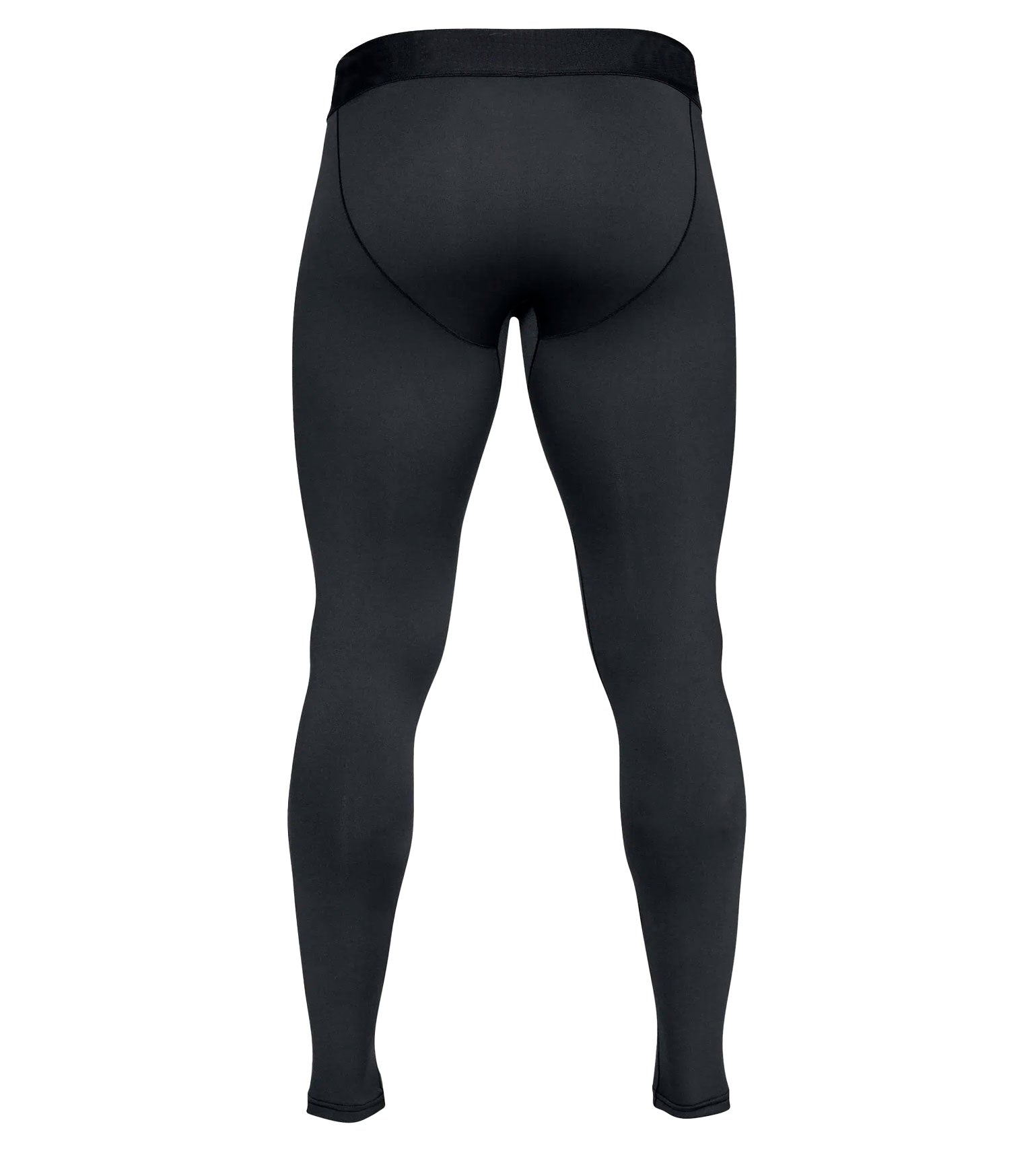 Vycah Sub Zero compression baselayer pants in black, back view showing body-mapped panels