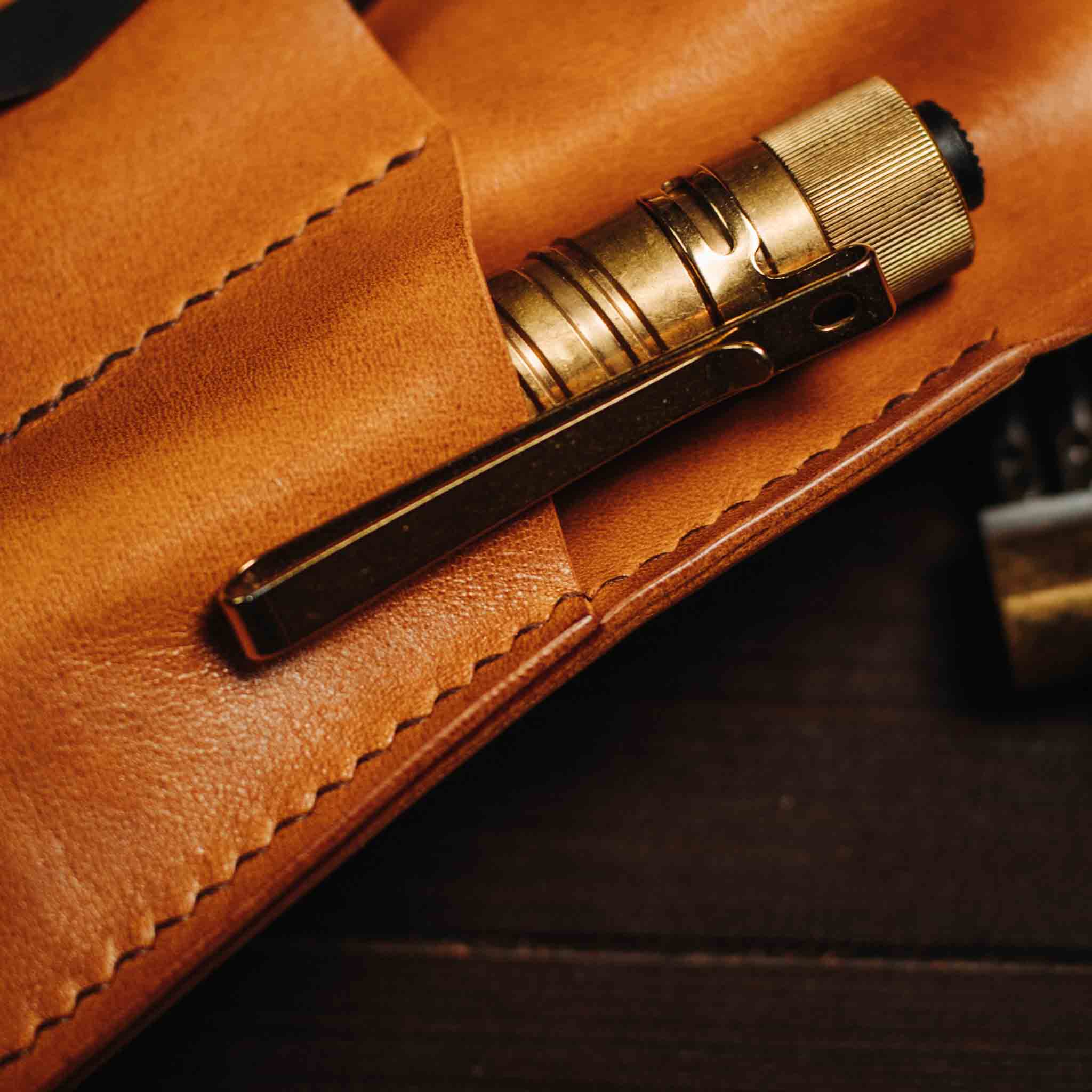 Pirate Goods First Mate Fatty Pocket Organizer – Large Leather EDC Organizer for Multi-Tool