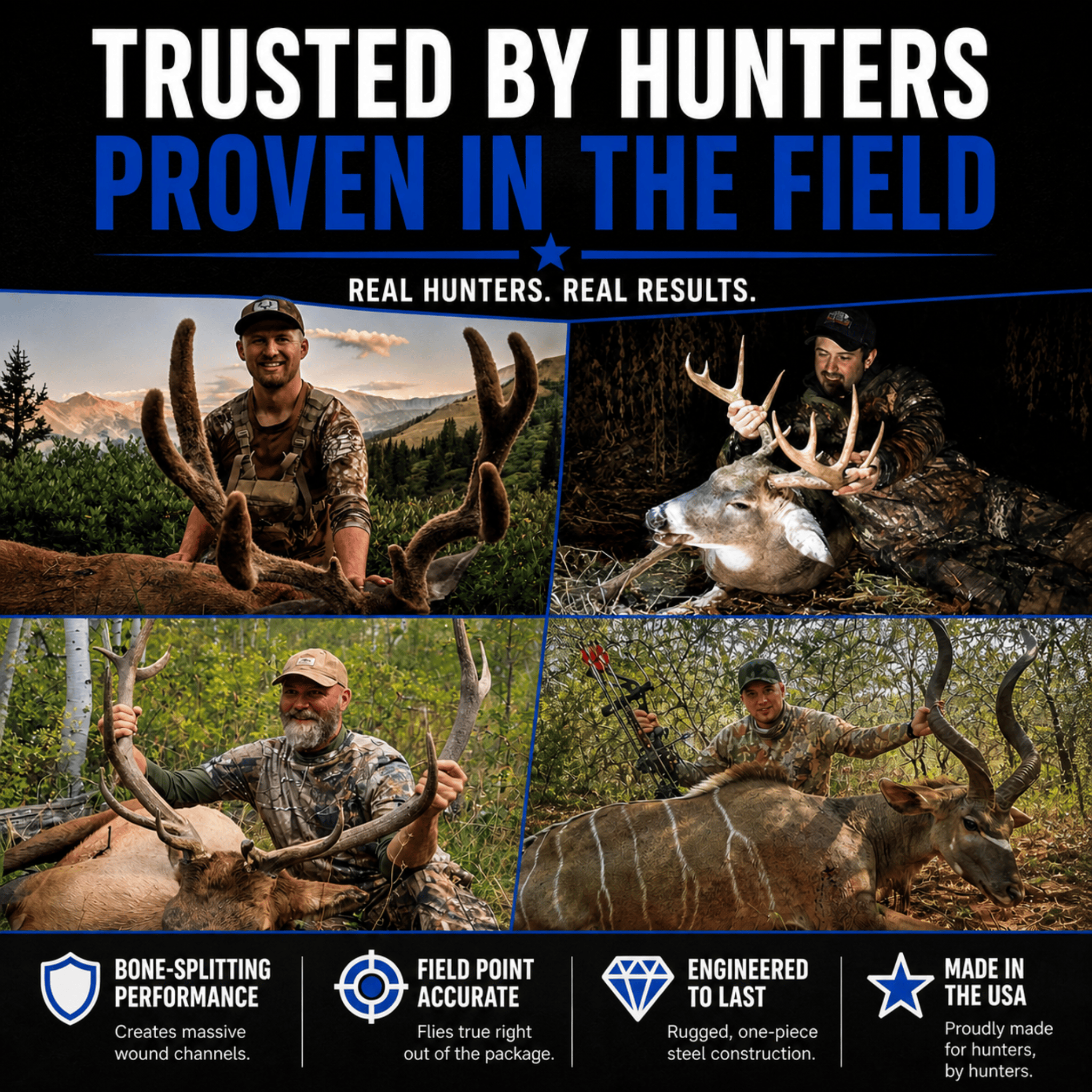 TOTA | 100 grain broadhead | 1-inch solid | fixed blade