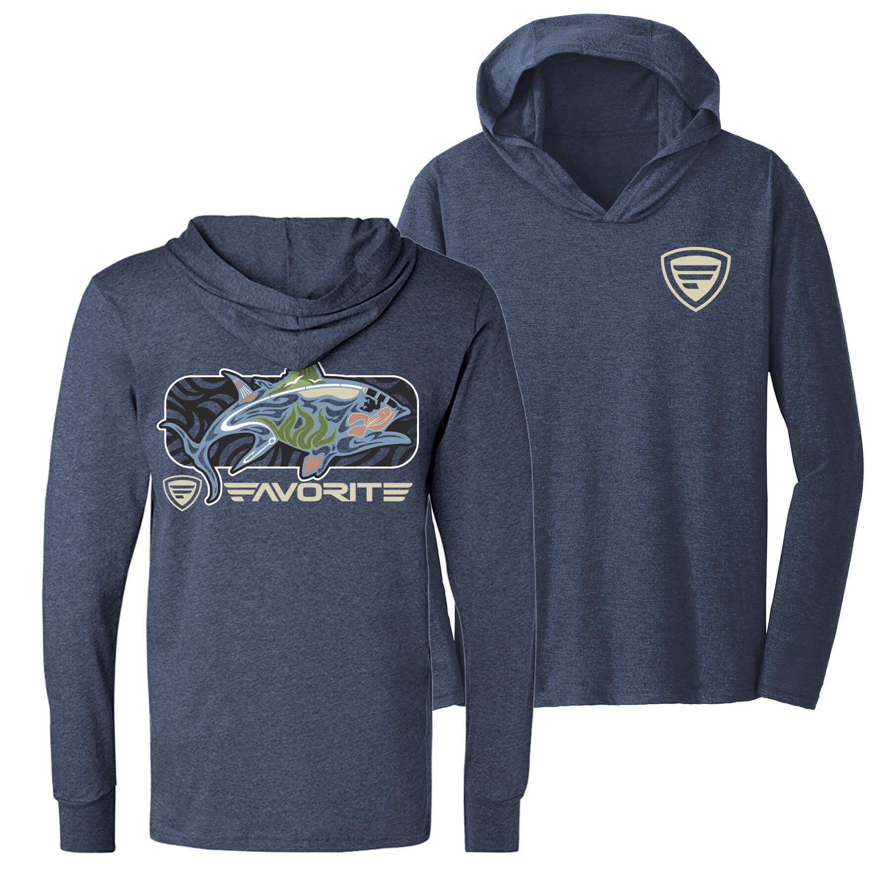 Favorite Fishing Simmer Tri-Blend Hoodie – additional product view | Venator Hunting