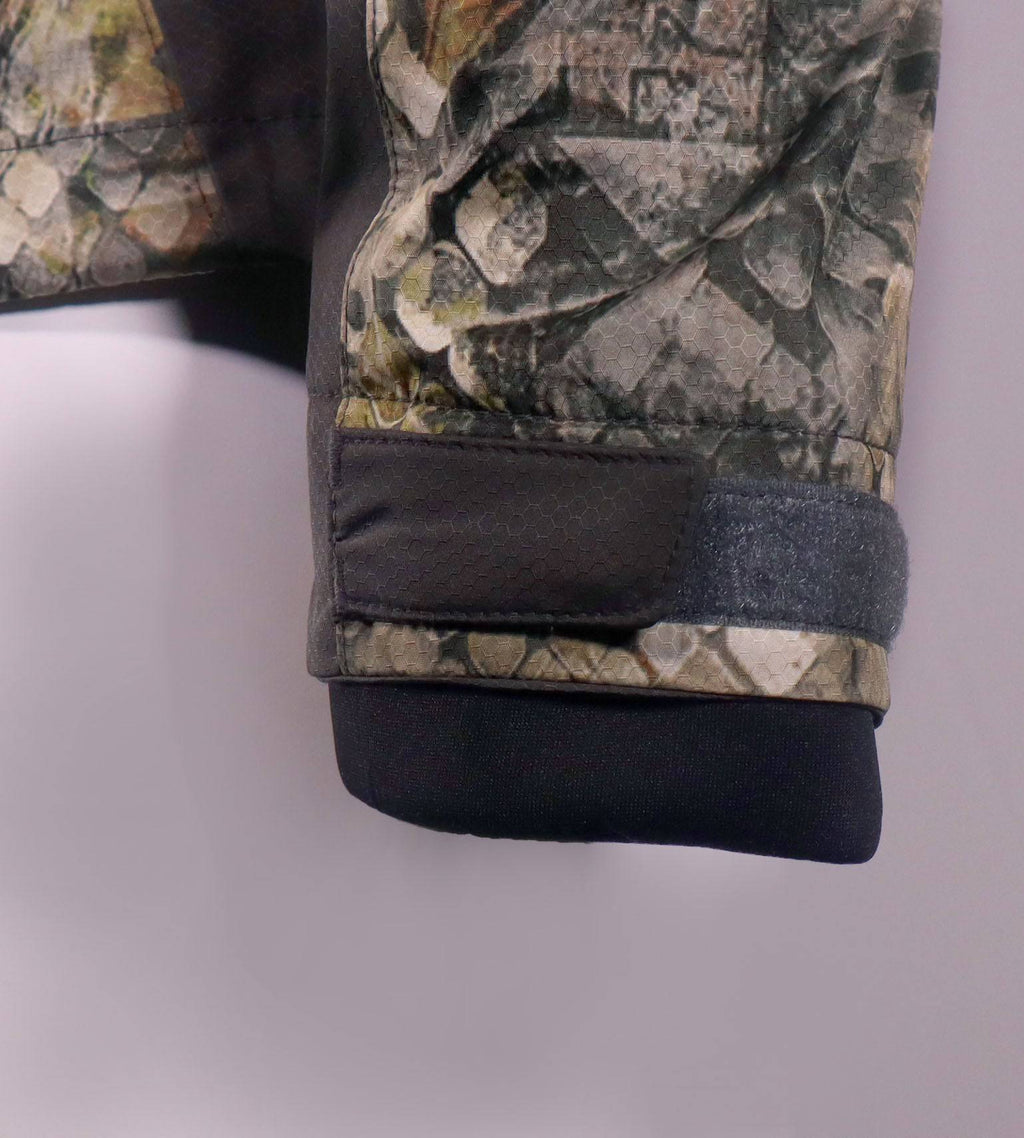 Close-up of the fleece-lined cuff on the Vycah Ventral Rain Jacket