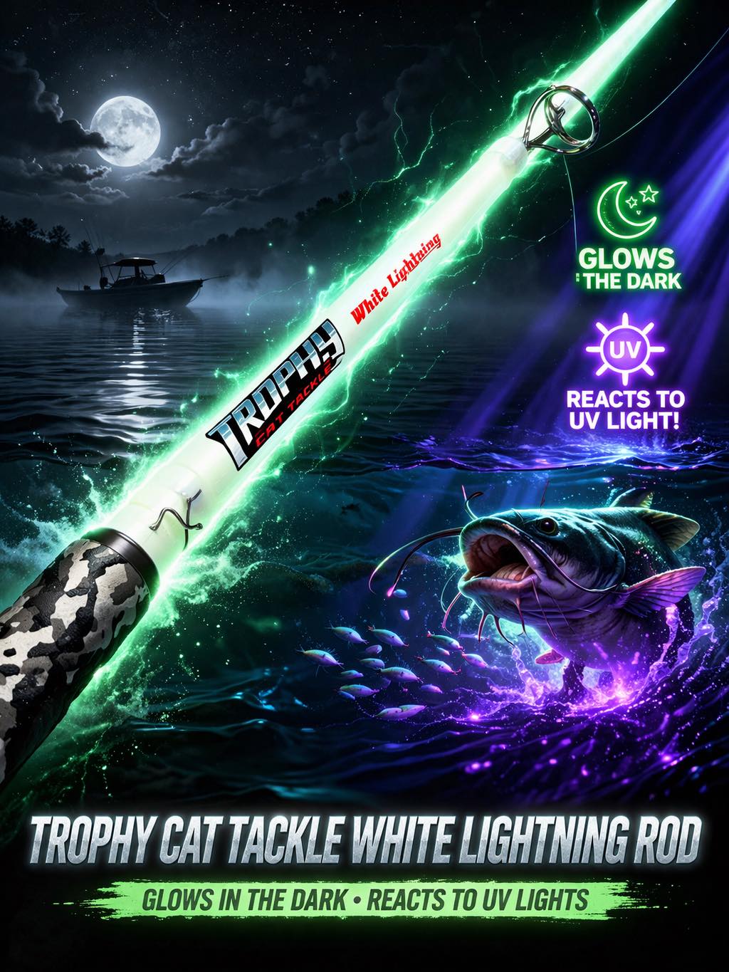 The CAP White Lightning Catfish Rod - Casting